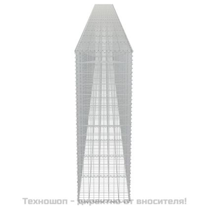 Габионна стена с капаци, поцинкована стомана, 900x50x150 см