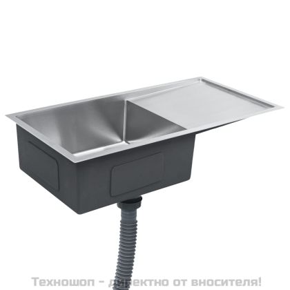 Ръчно изработена кухненска мивка, неръждаема стомана