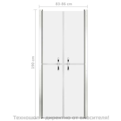 Врата за душ, матирано ESG стъкло, 86x190 см