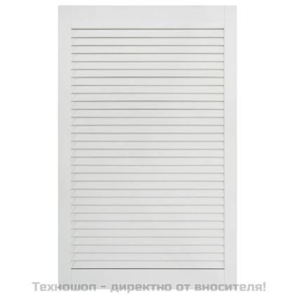 Врата за шкаф с решетен дизайн, бяла, 99,3x59,4 см, бор масив