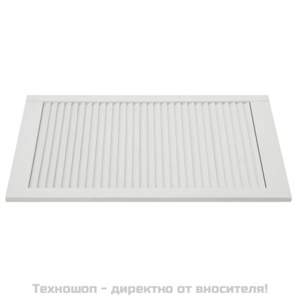 Врата за шкаф с решетен дизайн, бяла, 99,3x59,4 см, бор масив