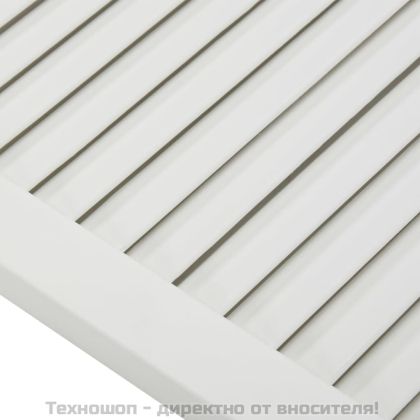 Врата за шкаф с решетен дизайн, бяла, 99,3x59,4 см, бор масив