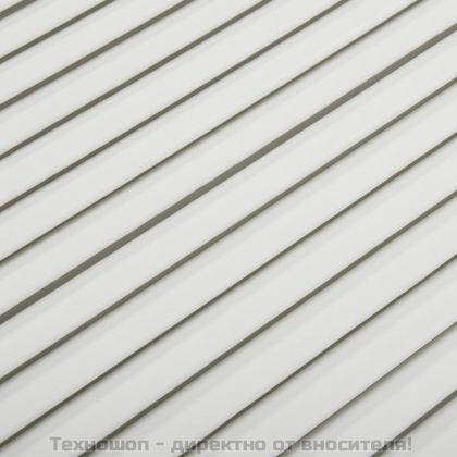 Врата за шкаф с решетен дизайн, бяла, 99,3x59,4 см, бор масив