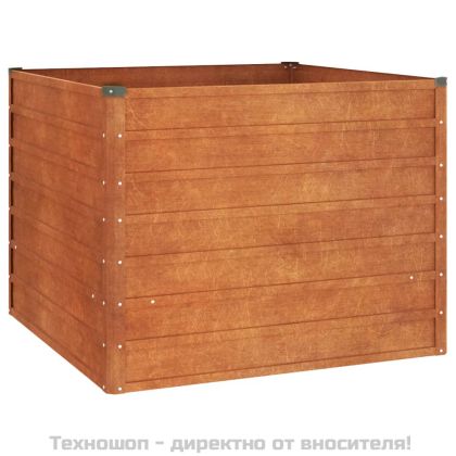 Градинска повдигната леха ръждив 100x100x77см кортенова стомана