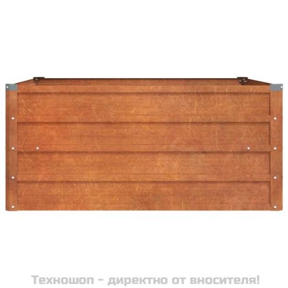 Градинска повдигната леха ръждив 100x100x45см кортенова стомана