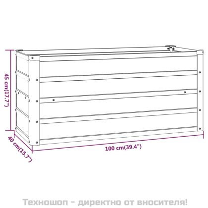 Градинска повдигната леха ръждив 100x40x45 см кортенова стомана