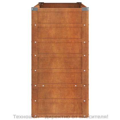 Градинска повдигната леха ръждив 100x40x77 см кортенова стомана