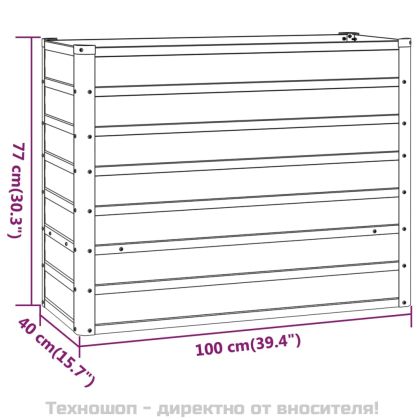Градинска повдигната леха ръждив 100x40x77 см кортенова стомана