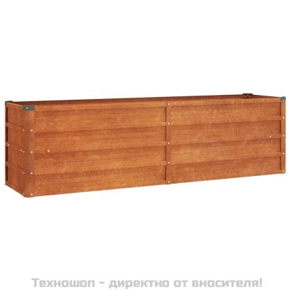 Градинска повдигната леха ръждив 160x40x45 см кортенова стомана
