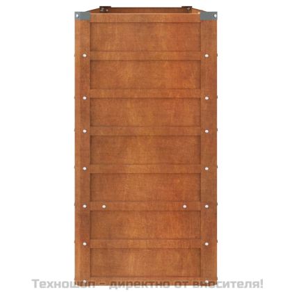 Градинска повдигната леха ръждив 160x40x77 см кортенова стомана