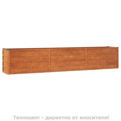 Градинска повдигната леха ръждив 240x40x45 см кортенова стомана