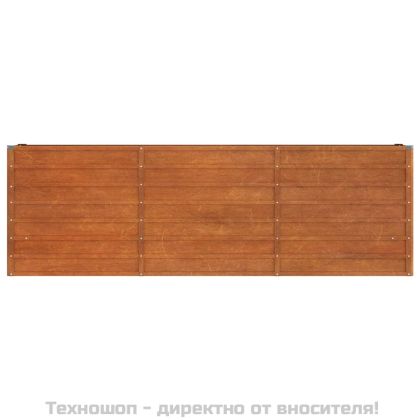 Градинска повдигната леха ръждив 240x40x77 см кортенова стомана
