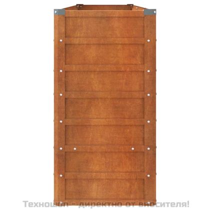 Градинска повдигната леха ръждив 240x40x77 см кортенова стомана