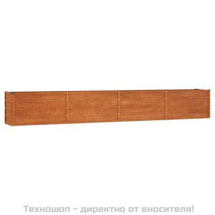 Градинска повдигната леха ръждив 320x40x45 см кортенова стомана