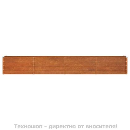 Градинска повдигната леха ръждив 320x40x45 см кортенова стомана