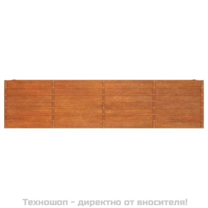 Градинска повдигната леха ръждив 320x40x77 см кортенова стомана