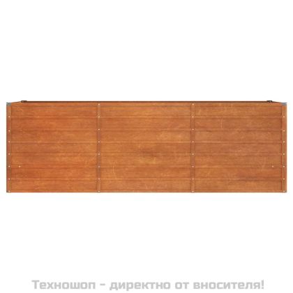 Градинска повдигната леха ръждив 240x80x77 см кортенова стомана