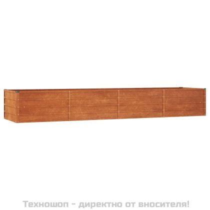 Градинска повдигната леха ръждив 320x80x45 см кортенова стомана