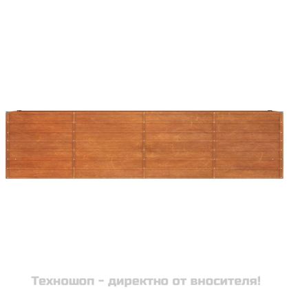 Градинска повдигната леха ръждив 320x80x77 см кортенова стомана