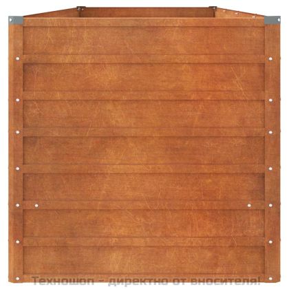 Градинска повдигната леха ръждив 320x80x77 см кортенова стомана