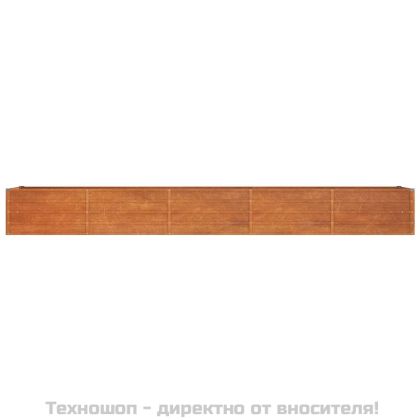 Градинска повдигната леха ръждив 400x80x45 см кортенова стомана