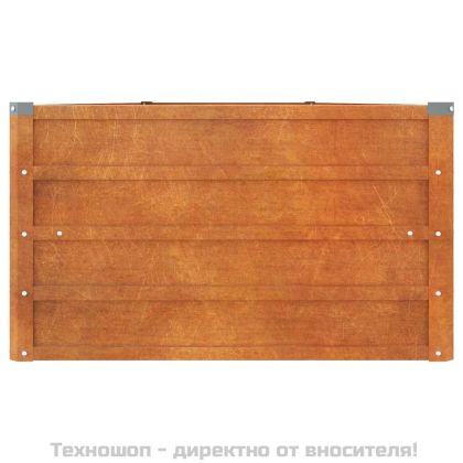 Градинска повдигната леха ръждив 400x80x45 см кортенова стомана