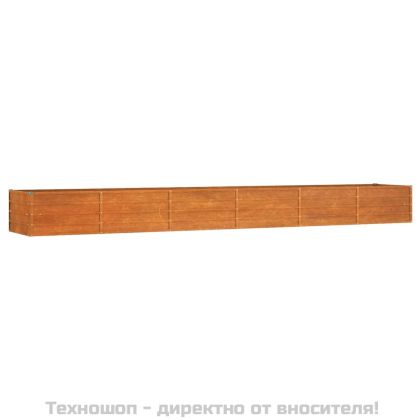 Градинска повдигната леха ръждив 480x80x45 см кортенова стомана