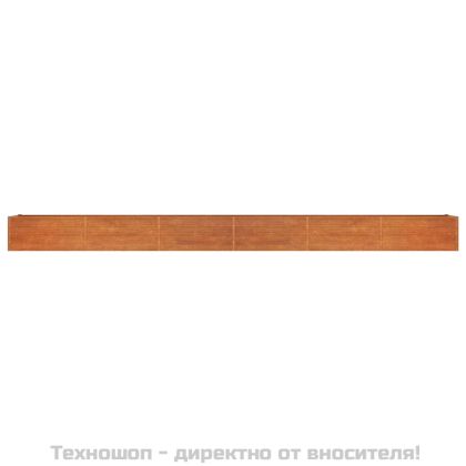 Градинска повдигната леха ръждив 600x80x45 см кортенова стомана