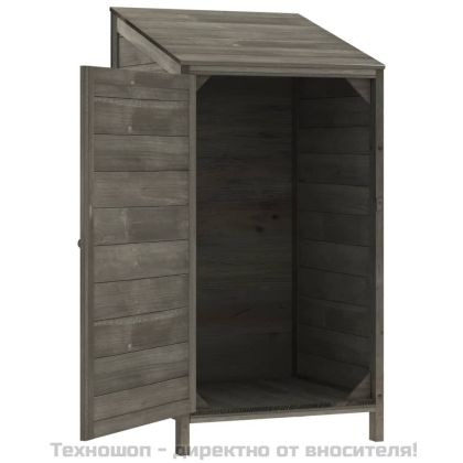 Градинска барака, антрацит, 55x52x112 см, чамово дърво масив