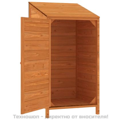 Градинска барака, кафява, 55x52x112 см, чамово дърво масив