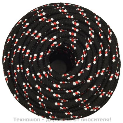 Въже за лодка черно 14 мм 100 м полипропилен