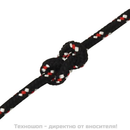Въже за лодка черно 14 мм 100 м полипропилен