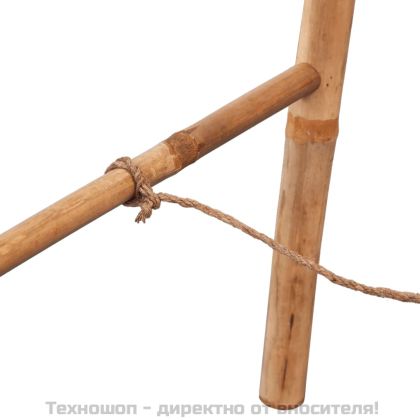 Двойна стълба за кърпи, с 5 бабукови стъпълца, 50x160 cм