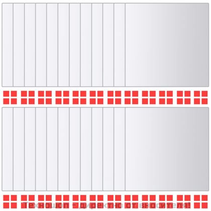 Огледални плочки, 24 бр, квадратно стъкло