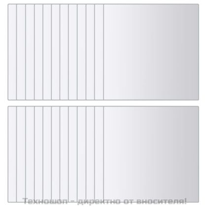 Огледални плочки, 24 бр, квадратно стъкло