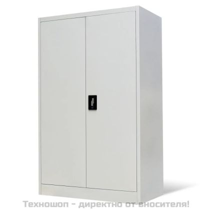 Офис шкаф, 90x40x140 см, стомана, сив