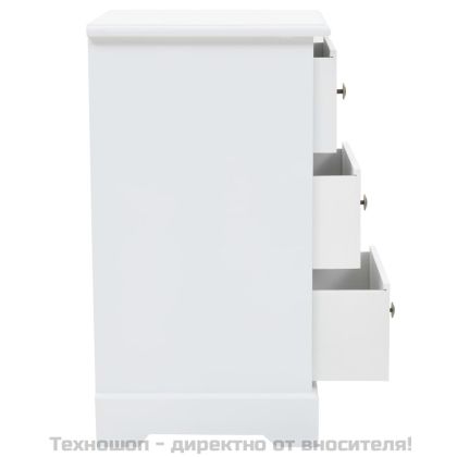 Нощно шкафче, МДФ и борова дървесина, 35x32x59 см