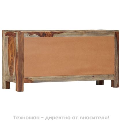 Сайдборд, сив, 100x30x50 см, акациево дърво масив