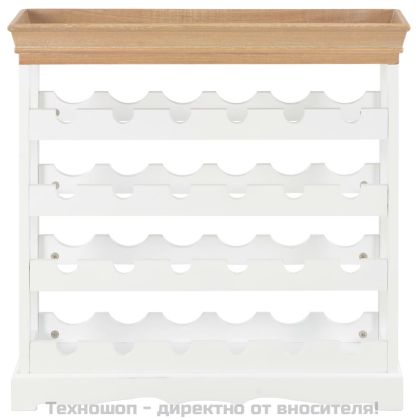 Шкаф за вино, бял, 70x22,5x70,5 см, МДФ