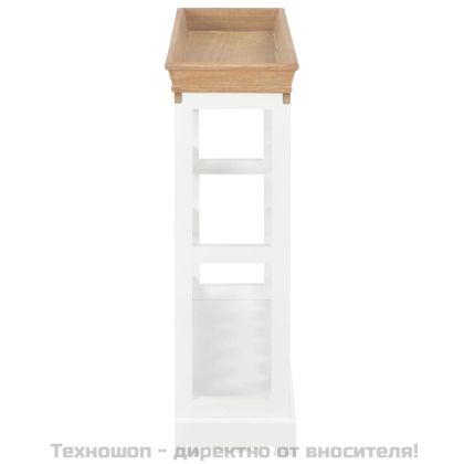 Шкаф за вино, бял, 70x22,5x70,5 см, МДФ