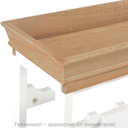 Шкаф за вино, бял, 70x22,5x70,5 см, МДФ