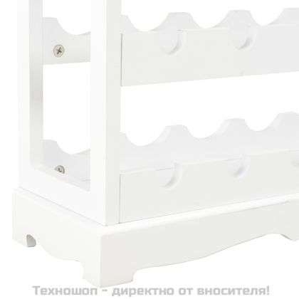 Шкаф за вино, бял, 70x22,5x70,5 см, МДФ