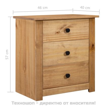 Нощно шкафче, 46x40x57 см, бор, стил Панама
