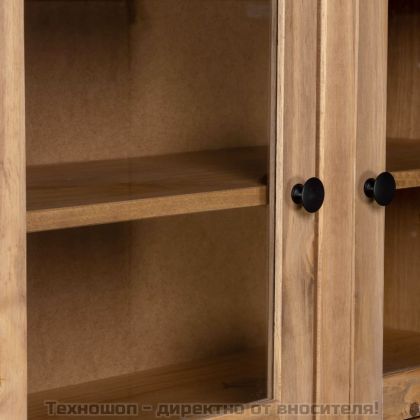 Бюфет, 93x40,5x180 см, бор масив, стил Панама