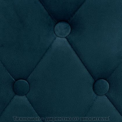 Бар столове, 2 бр, сини, кадифе