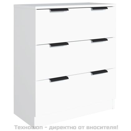 Бюфет от 3 части, бял, инженерно дърво