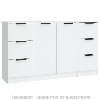 Сайдборди, 3 бр, бели, инженерно дърво