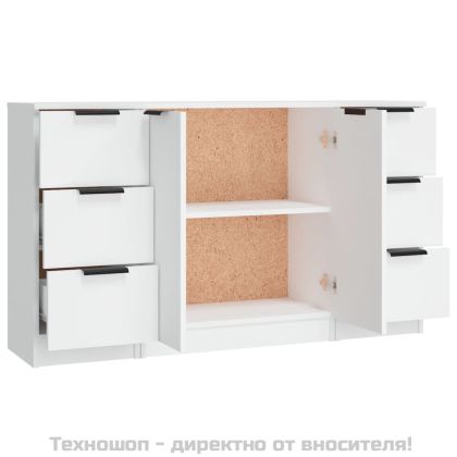 Сайдборди, 3 бр, бели, инженерно дърво