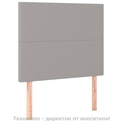 Табла за легло, светло сива, 100x5x118/128 см, плат