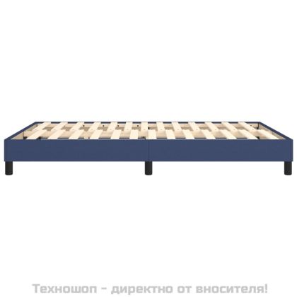Рамка за легло с пружини, синя, 140x200 см, плат